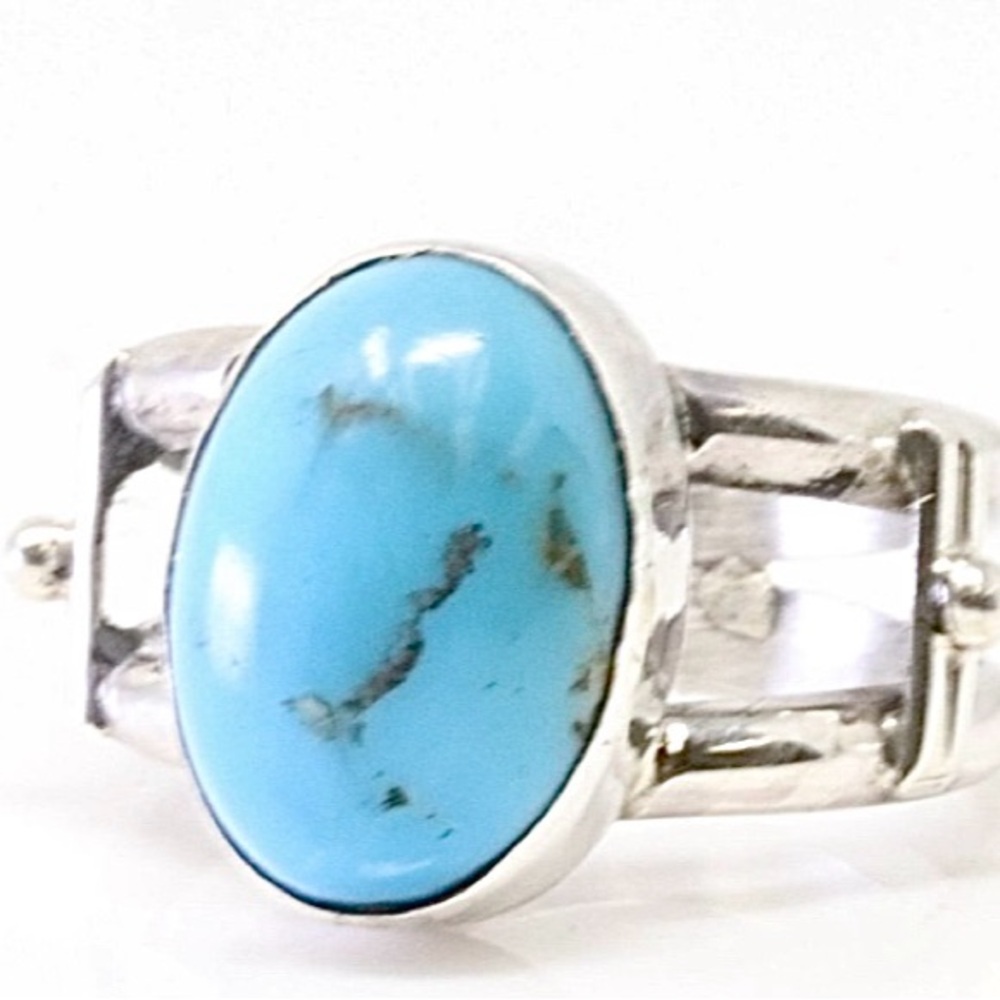 Navajo Turquoise Ring by Verley Betone, size 6.5 - Picture 3 of 6